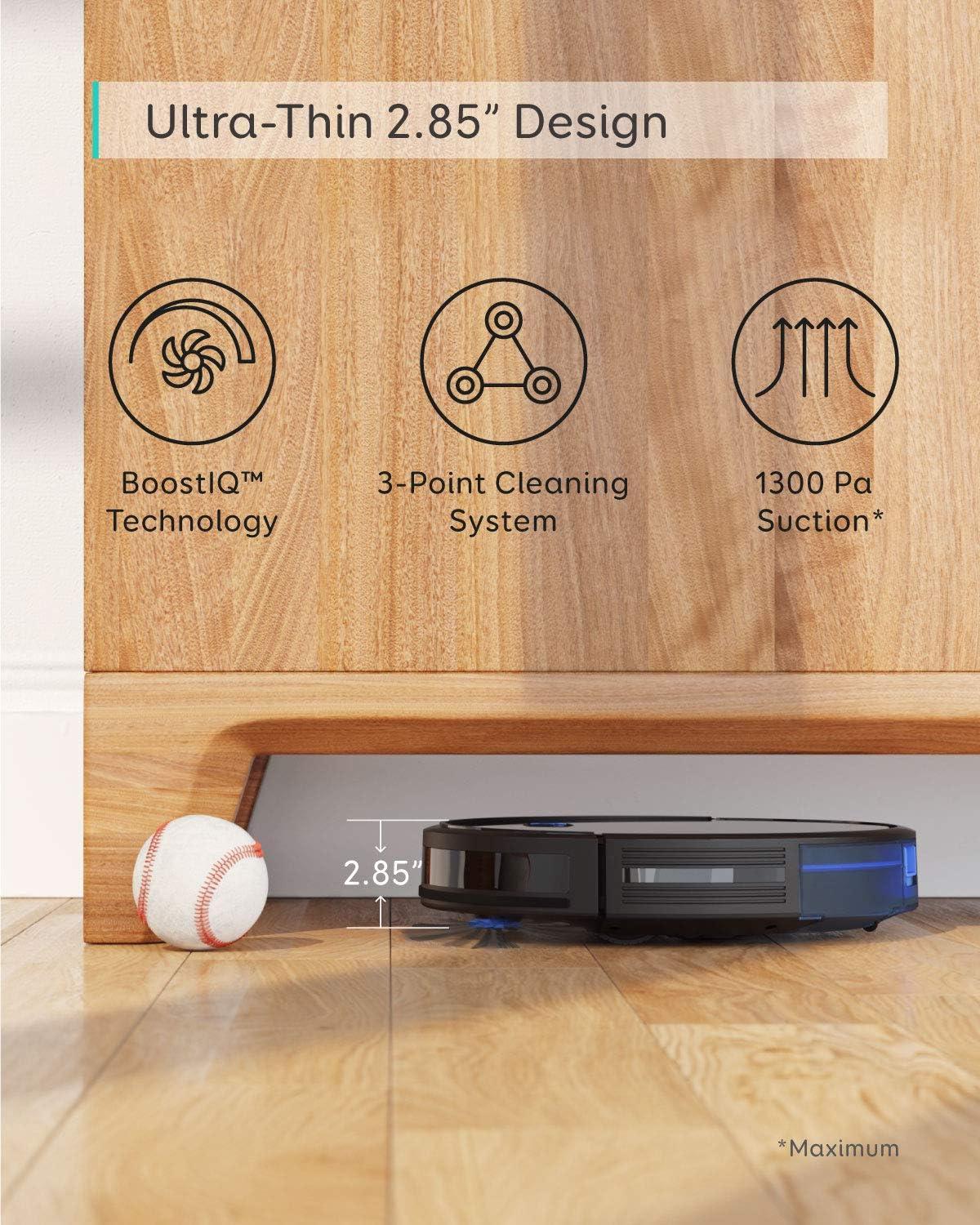 imageeufy C10 Robot Vacuum Self Emptying 8 Weeks Hands Free Advanced Smart Mapping with LiDAR Navigation 285Inch Slim Design Powerful Suction Edge Expansion Brush for Pet Hair Carpet Detection15C