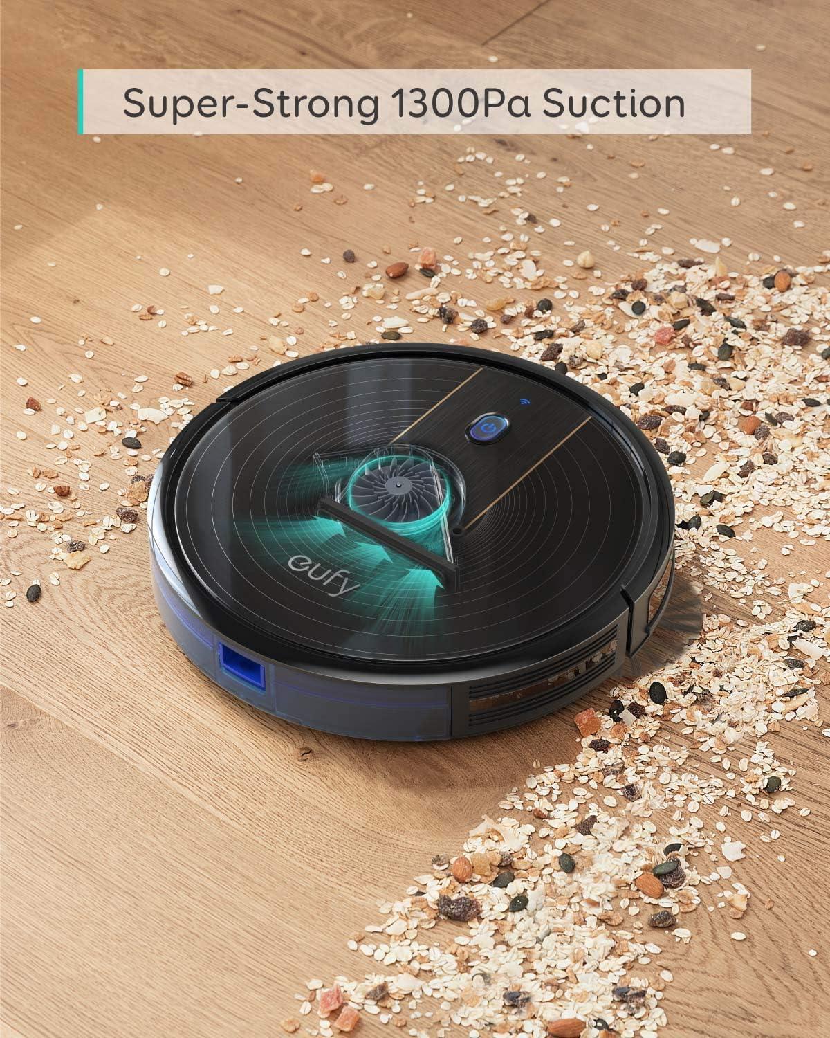 imageeufy C10 Robot Vacuum Self Emptying 8 Weeks Hands Free Advanced Smart Mapping with LiDAR Navigation 285Inch Slim Design Powerful Suction Edge Expansion Brush for Pet Hair Carpet Detection15C