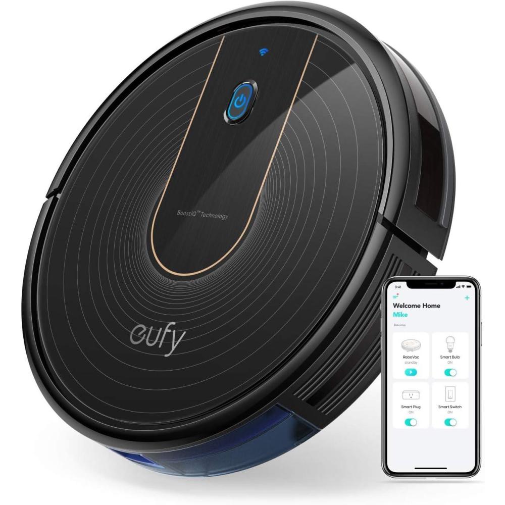 imageeufy C10 Robot Vacuum Self Emptying 8 Weeks Hands Free Advanced Smart Mapping with LiDAR Navigation 285Inch Slim Design Powerful Suction Edge Expansion Brush for Pet Hair Carpet Detection15C
