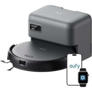 eufy C10 Robot Vacuum Self Emptying, 8 Weeks Hands Free, Advanced Smart Mapping with LiDAR Navigation, 2.85-Inch Slim Design, Powerful Suction, Edge Expansion Brush for Pet Hair, Carpet Detection(02-C10)