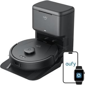 eufy L60 Robot Vacuum with Self Empty Station, Hair Detangling Technology, Up to 60 Days Hands Free Cleaning, 5,000 Pa Suction, Remove Hair, Dust(01-L60 SES)
