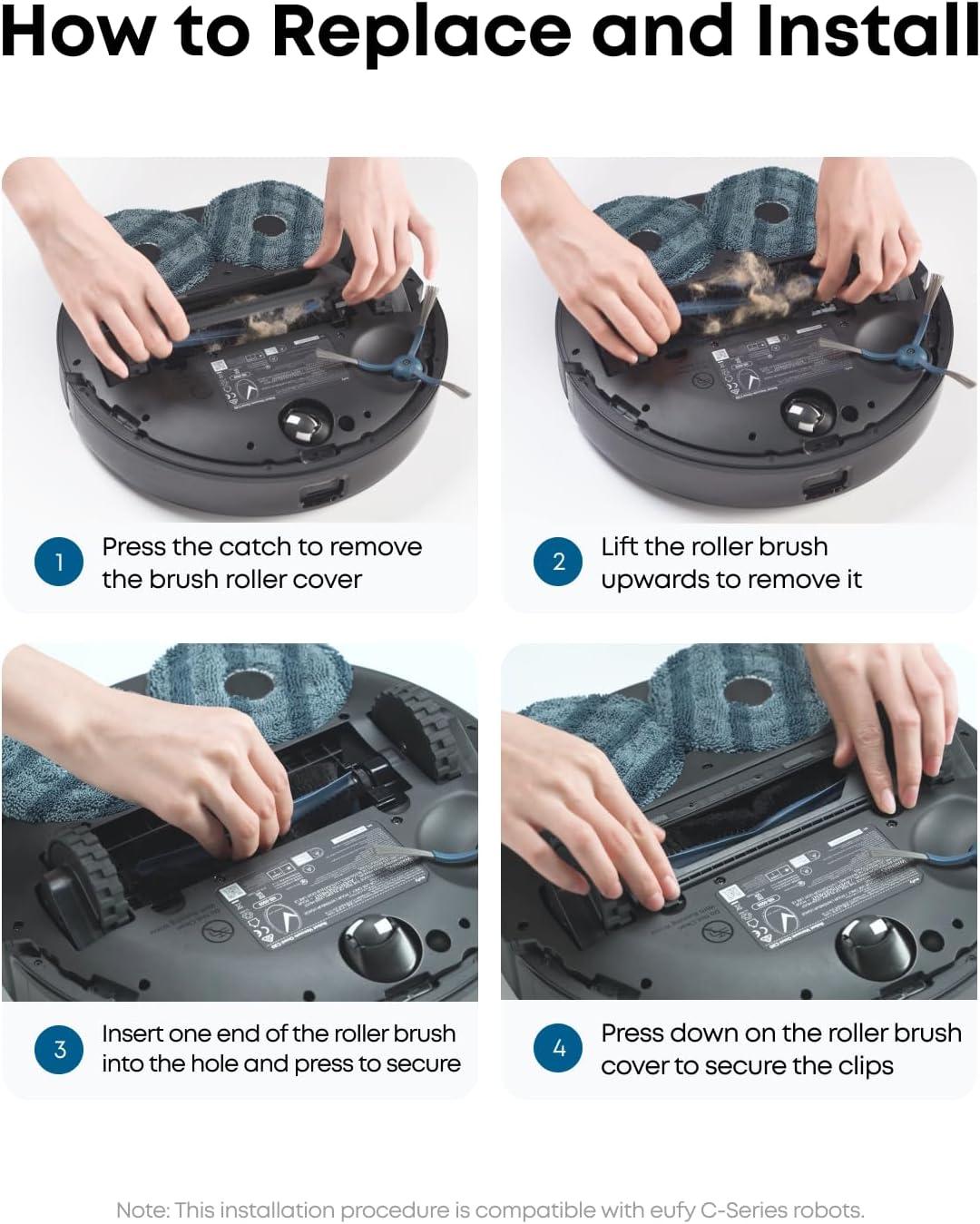 imageeufy Replacement Rolling Brush compatible with eufy Autoempty C10