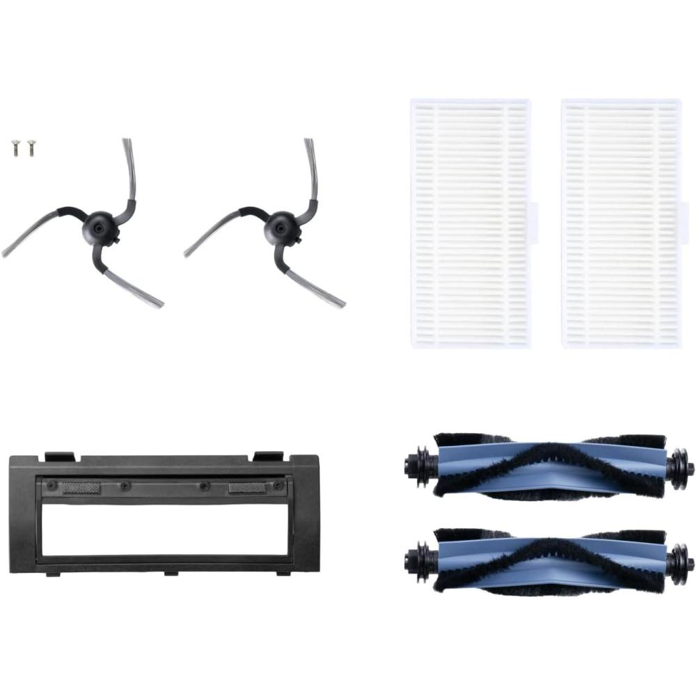 imageeufy RoboVac Replacement Accessories Kit 2 Side Brushes 2 Filter Sets Rolling Brush Brush Guard Compatible SelfEmpty C10