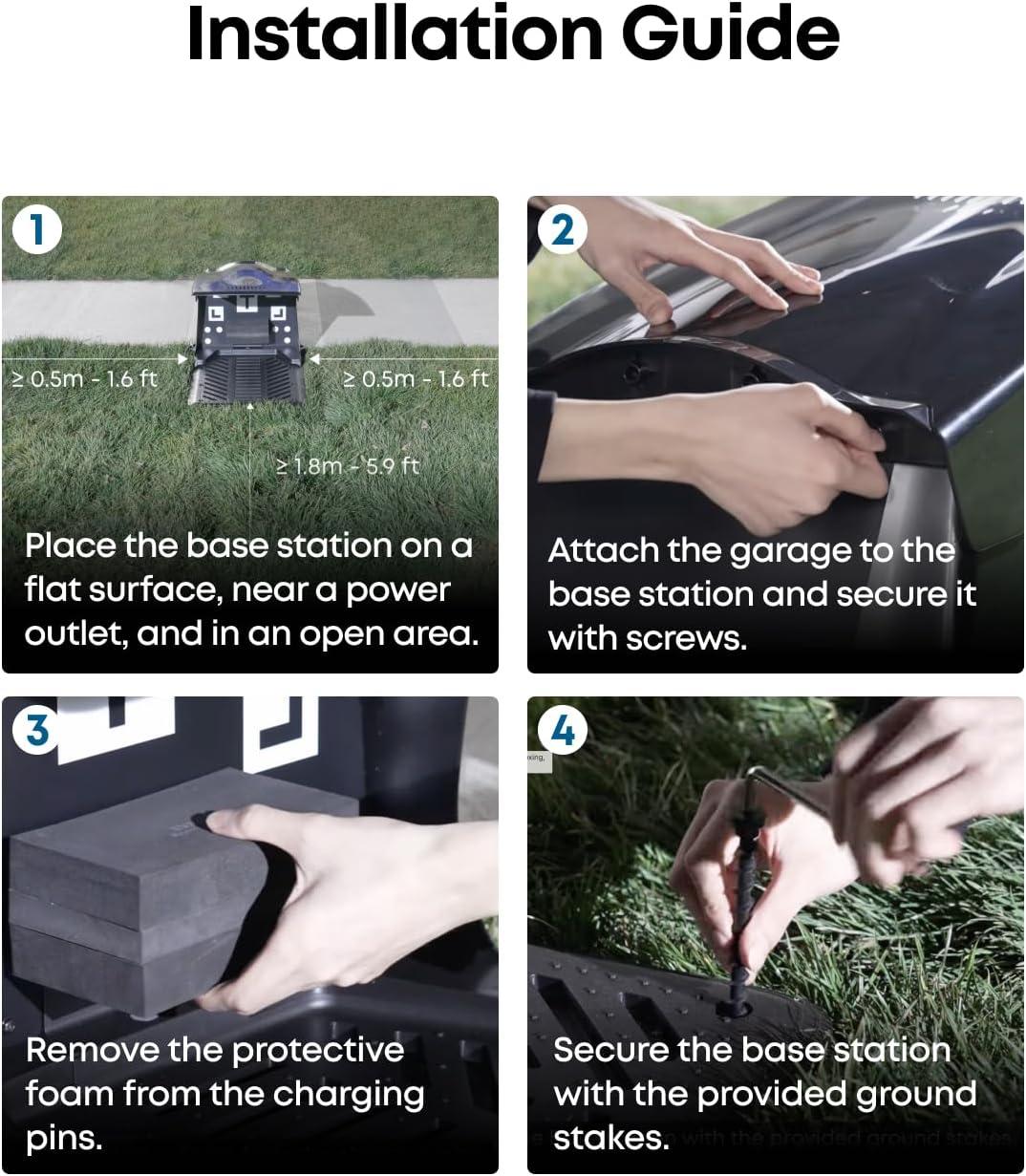 imageeufy Base Station Compatible with Robot Lawn Mower E15E18