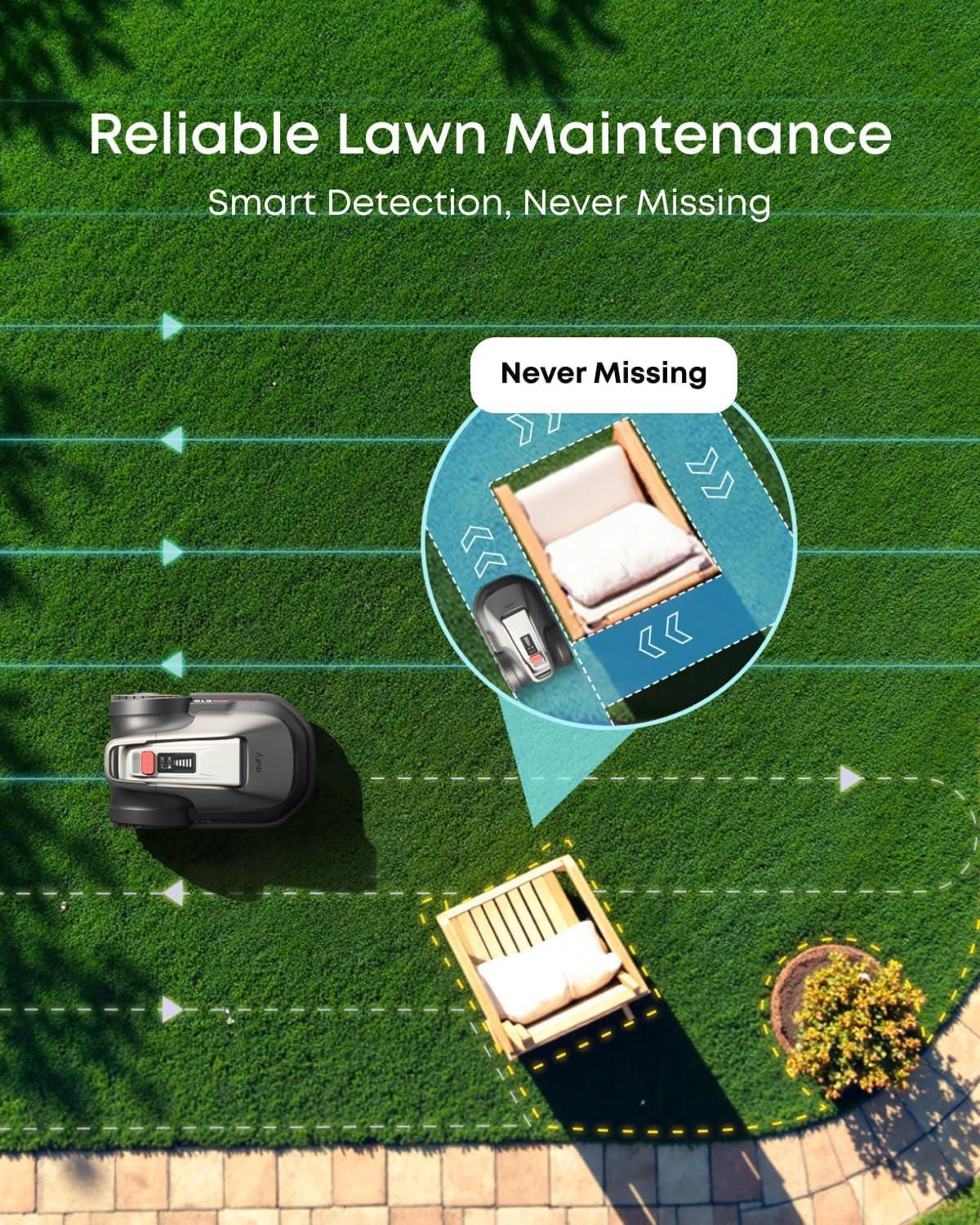 imageeufy E15 Robot Lawn MowerMax 02 AcresWireless Robot Mower with Auto MappingVision NavigationMultiZone Management Official Accessories Blade Disc 1
