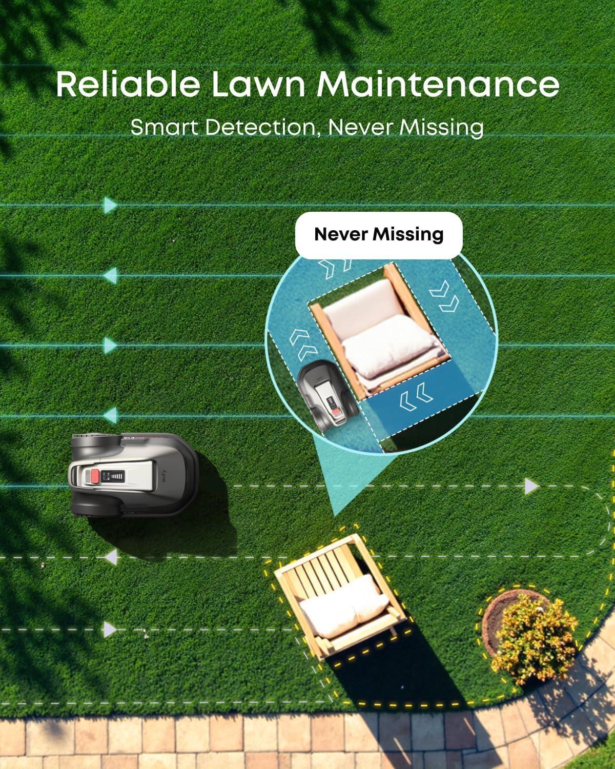imageeufy E18 Robot Lawn MowerMax 03 AcresWireless Robot Mower with Auto MappingVision NavigationMultiZone Management Official Accessories Blade Disc 1