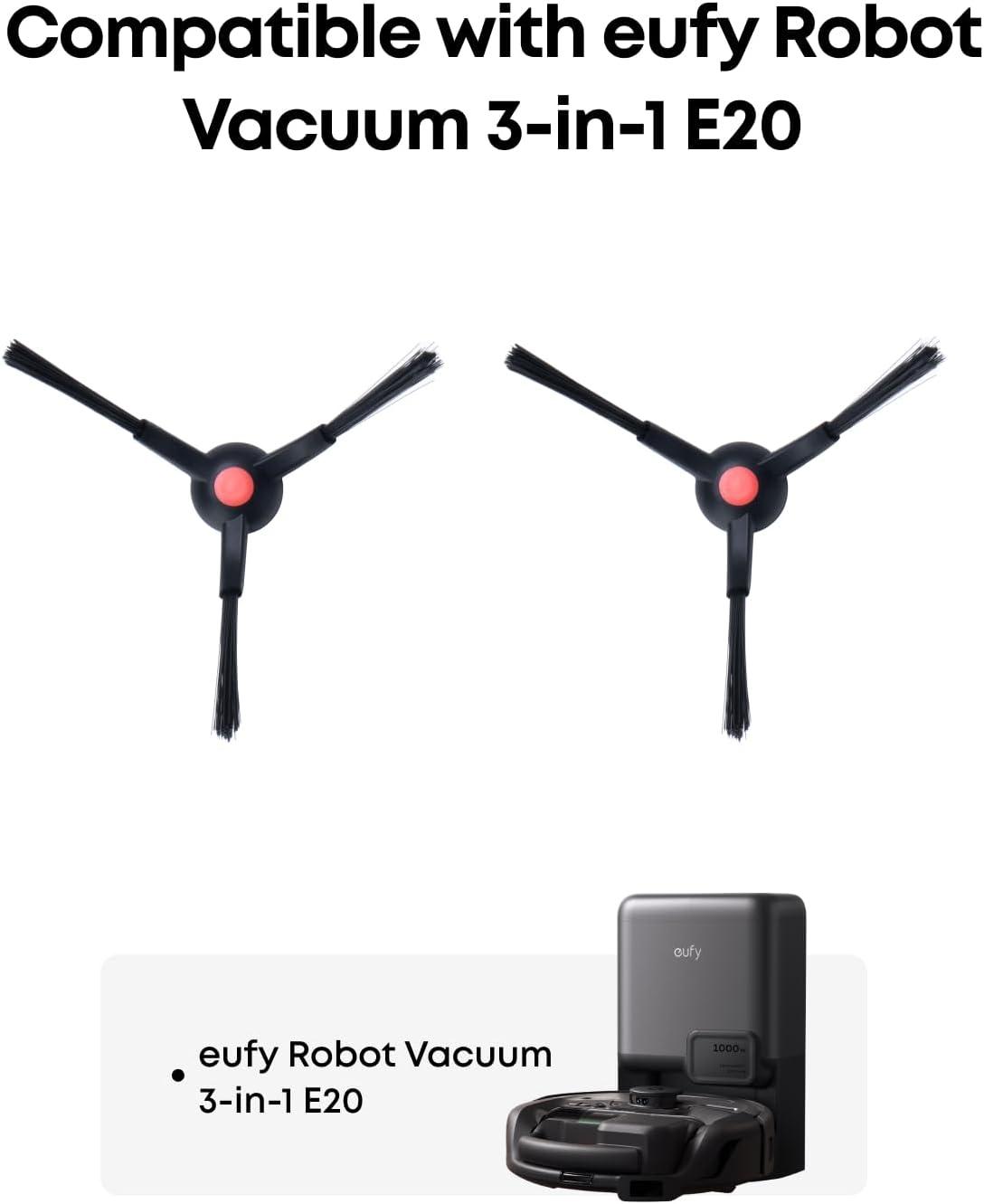 imageeufy Official 2x Side Brushes Soft and Flexible Compatible with eufy 3in1 E20