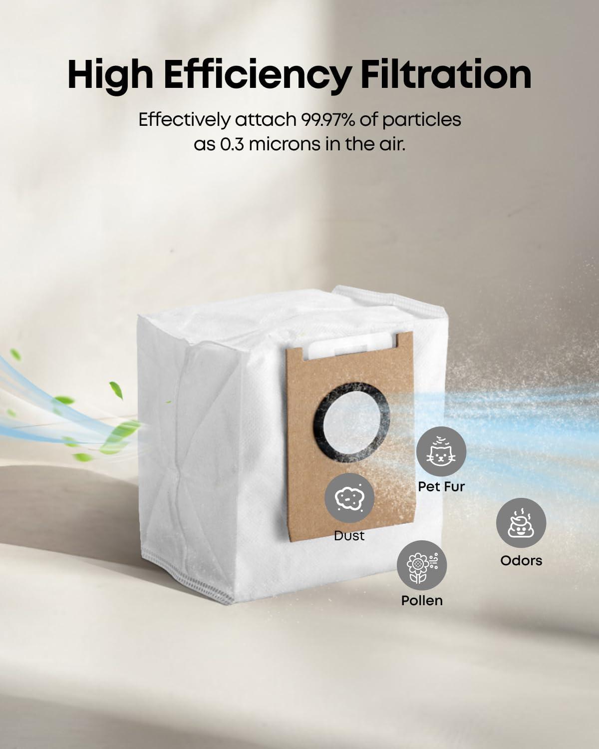 imageeufy Official Accessories Kit 6Month Supply Includes Rolling Brush amp Guard 2x HighPerformance Filters 2x Side Brushes 3x Dust Bags Compatible with eufy 3in1 E20