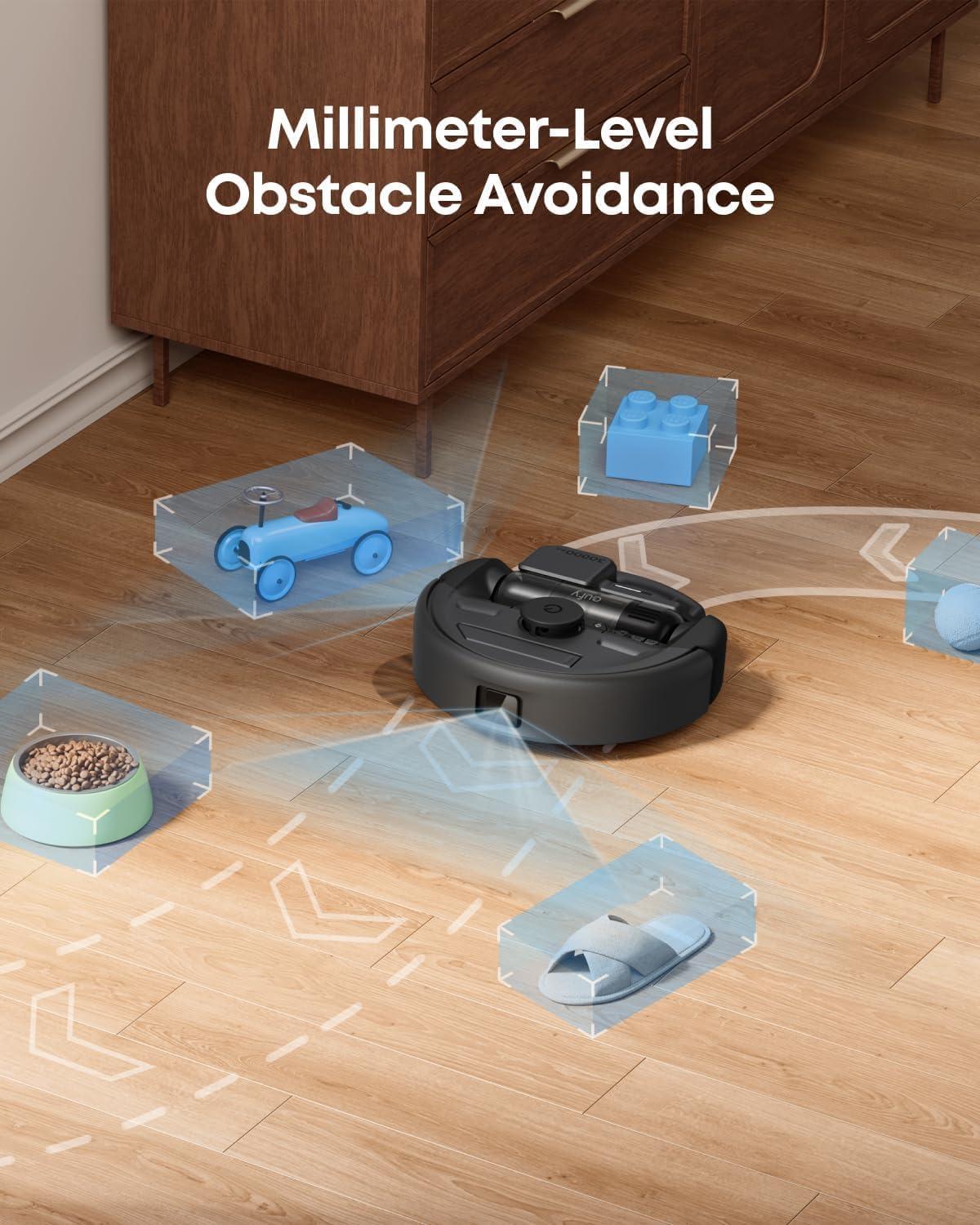 imageeufy Robot Vacuum 3in1 E20 with Versatile Stick and Handheld Vacuum Cleaner ComboSelf Emptying Up to 75 Days Max 30000Pa Smart Obstacle Avoidance Official Official 3X Dust Bags