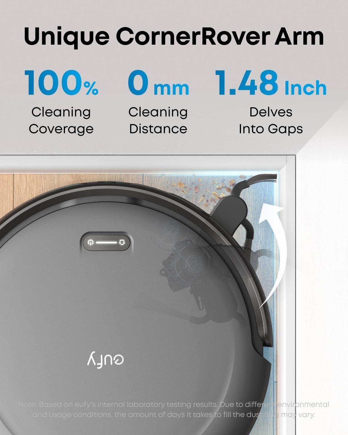 imageeufy Robot Vacuum C10 with Self Emptying 8 Weeks Hands Free Advanced Smart Mapping with LiDAR Navigation 285Inch Slim Design Powerful Suction Edge Expansion Brush for Pet Hair 6 Pack Dust Bag