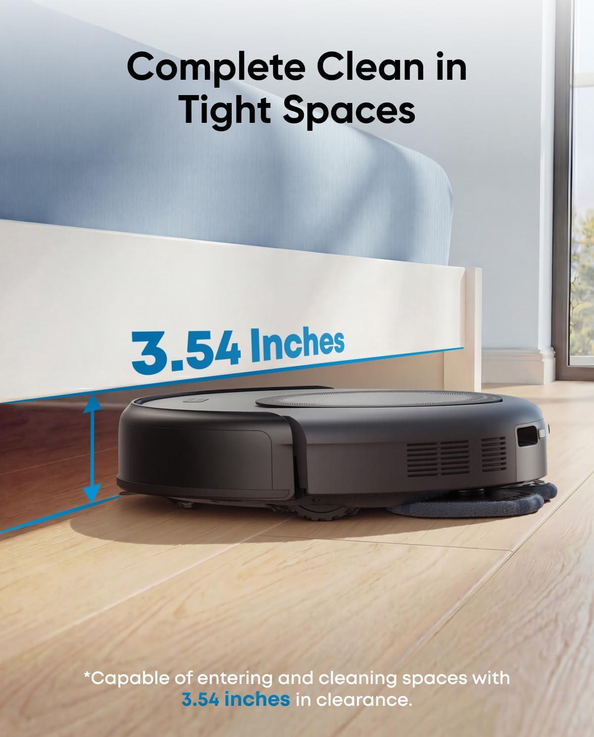 imageeufy Robot Vacuum E25 20000 Pa SuctionHydroJet AlwaysClean Roller Mop AllinOne Robot Vacuum and Mop Combo EdgetoCorner Cleaning ZeroTangle Design AI Obstacle Avoidance UpgradedC20 Omni