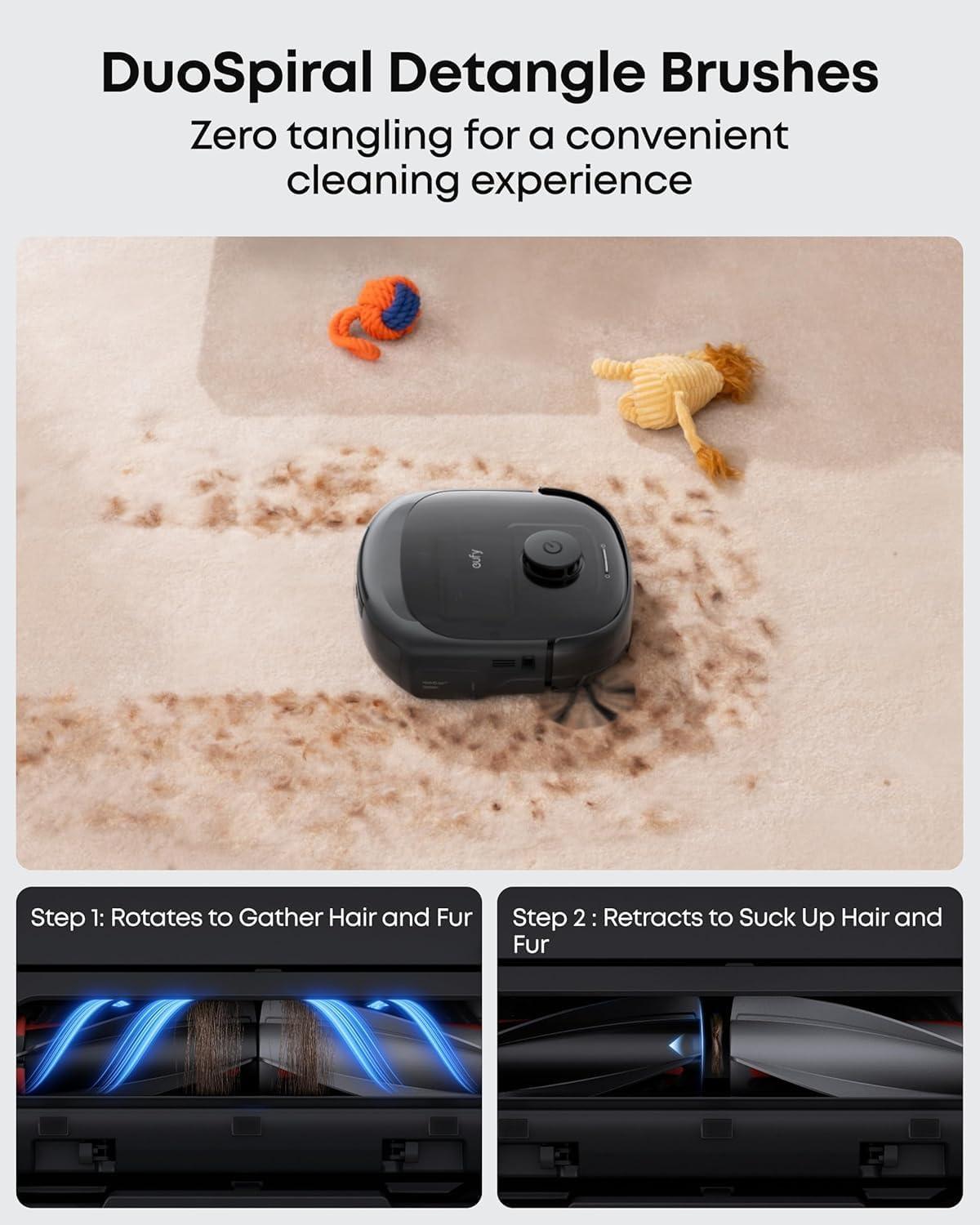 imageeufy Robot Vacuum Omni E28 HydroJet System Portable Deep Cleaner Turbo Suction DuoSpiral Detangle Brushes CornerRover Arm Official Replacement Parts Kit for E28