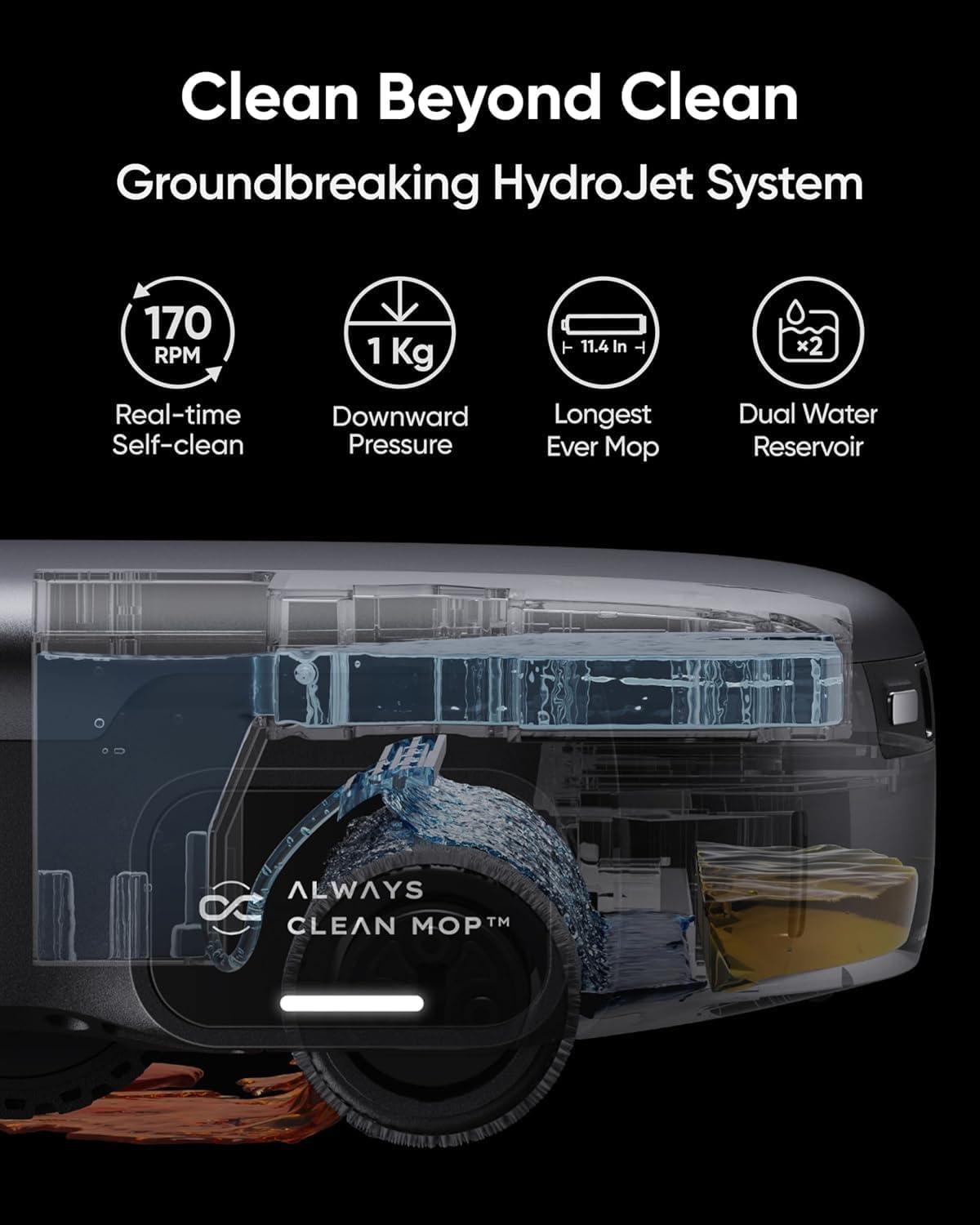 imageeufy Robot Vacuum Omni S1 Pro with AllinOne Station HydroJet System with Roller Mop Robot Vacuum and Mop Combo Incredible Suction Official Hard Floor Cleaner Safe and Gentle for Hand