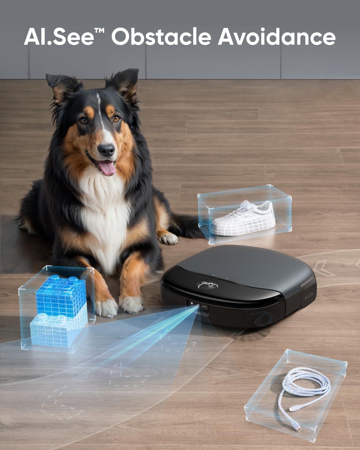 imageeufy S1 with AllinOne Station HydroJet System with Roller Mop Robot Vacuum and Mop Combo Incredible Suction Obstacle Avoidance Official Hard Floor Cleaner Safe and Gentle for Hand Automatica