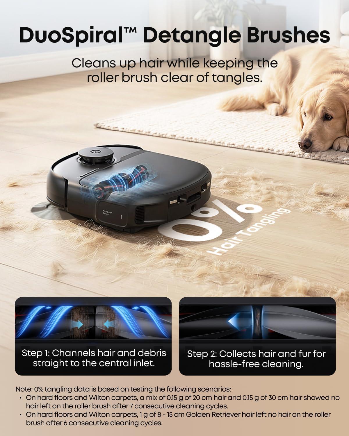 imageeufy X10 Pro Omni Robot Vacuum and Mop Combo 8000 Pa Dual Mops with 12 mm AutoLift and Carpet Detection AI Obstacle Avoidance Auto Mop WashingampDrying SelfEmptying Whiteeufy C28