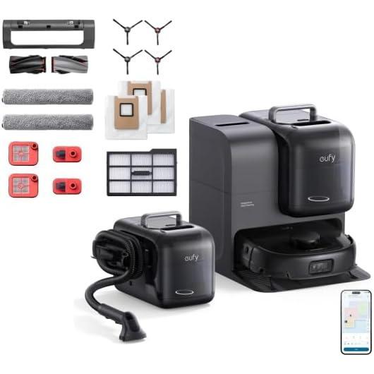 imageeufy Robot Vacuum Omni E28 HydroJet System Portable Deep Cleaner Turbo Suction DuoSpiral Detangle Brushes CornerRover Arm Official Replacement Parts Kit for E28