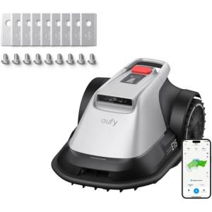 eufy E15 Robot Lawn Mower,Max 0.2 Acres,Wireless Robot Mower with Auto Mapping,Vision Navigation,Multi-Zone Management + Official Accessories: Replacement Blades Box with 3*