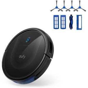 eufy Robot Vacuum 11S MAX, Super Thin, Powerful Suction, Quiet, Self-Charging Robotic Vacuum Cleaner, Cleans Hard Floors to Medium-Pile Carpets, Black +Replacement Accessories Kit
