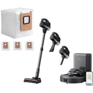 eufy Robot Vacuum 3-in-1 E20, with Versatile Stick and Handheld Vacuum Cleaner Combo,Self Emptying Up to 75 Days, Max 30,000Pa, Smart Obstacle Avoidance + Official Official 3X Dust Bags