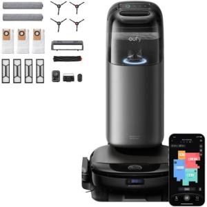 eufy Robot Vacuum Omni S1 Pro with All-in-One Station, HydroJet System with Roller Mop, Robot Vacuum and Mop Combo, Eco-Clean Ozone, Incredible Suction + Official Accessory Kit