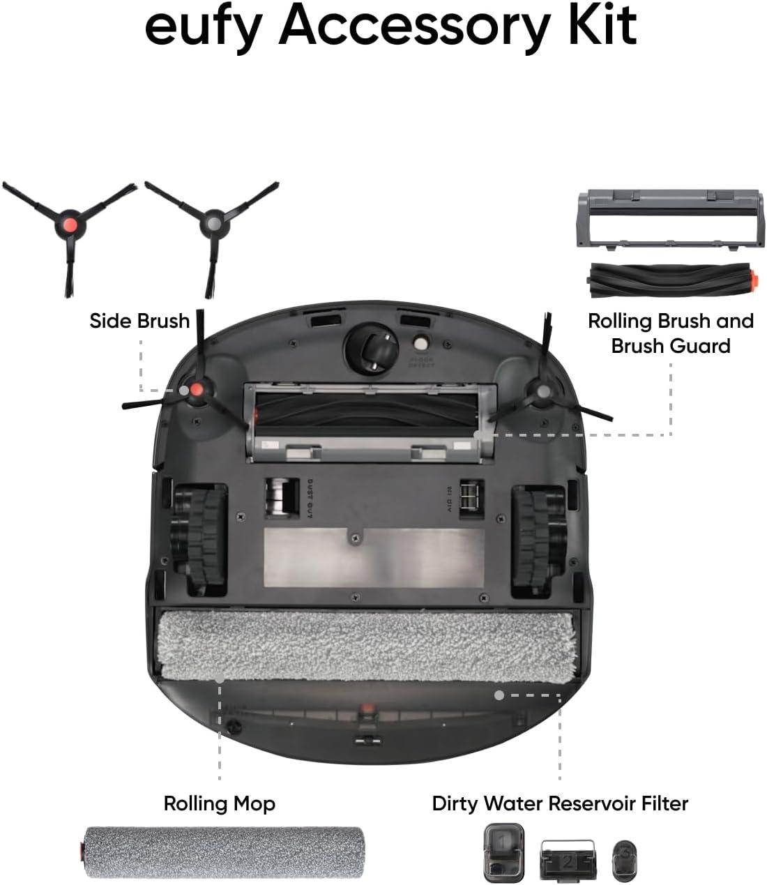 imageeufy Official Accessory Kit for Omni S1 ProS1 2 Rolling Mops 4 HighPerformance Filters Dirty Water Reservoir Filter Rolling Brush amp Brush Guard 3 Dust Bags and 2 Sets of Side Brushes
