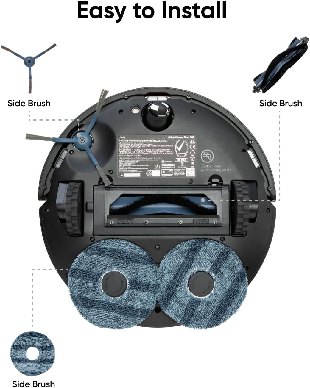 imageeufy Official Accessory Kit for Robot Vacuum Omni C20 2 Side Brushes 2 Washable Filters 1 Rolling Brush 1 Brush Guard 2 Mop Pads