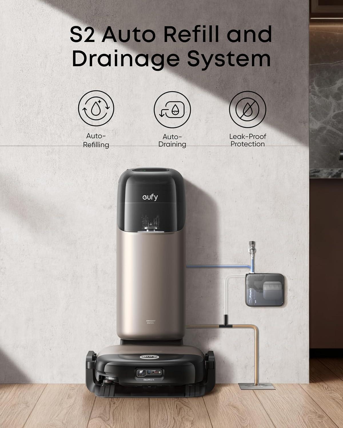 imageeufy Official Auto Refill and Drainage System Accessories for Omni S2 HandsFree Cleaning Easy Installation 1 Set