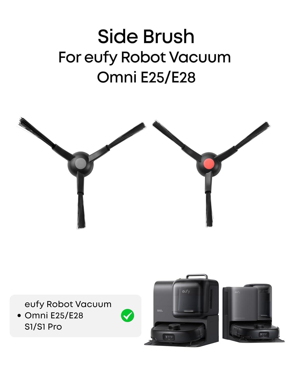 imageeufy Side Brush 2 Pairs Durable Soft Compatible with E28 E25 S1 S1 Pro and C28One Size Pack of 2