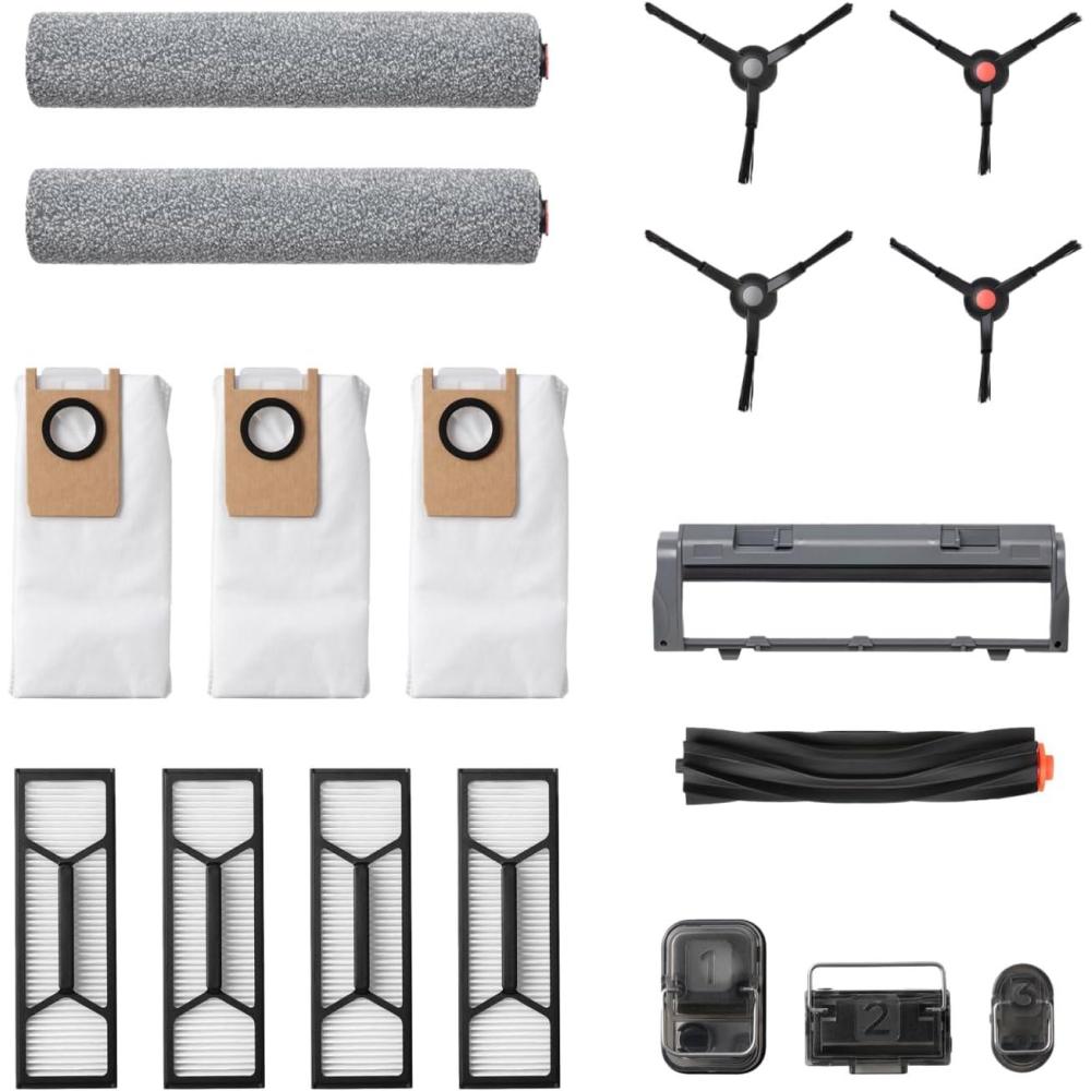 imageeufy Official Accessory Kit for Omni S1 ProS1 2 Rolling Mops 4 HighPerformance Filters Dirty Water Reservoir Filter Rolling Brush amp Brush Guard 3 Dust Bags and 2 Sets of Side Brushes
