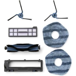 eufy Replacement Parts Kit for X10 Pro Omni, Roller Brush with Bristles and Rubber, Brush Guard, 2 Side Brushes, Washable Filter, and 2 Mop Cloths(X10 Replacement Kit)