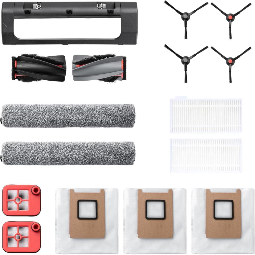 imageeufy Replacement Kit for C28 Side Brush 2 Dirty Water Tank Filter 2 Roller Brush Guard 1 Dust Bag 3 Roller Mop 2 Replacement Filter 2