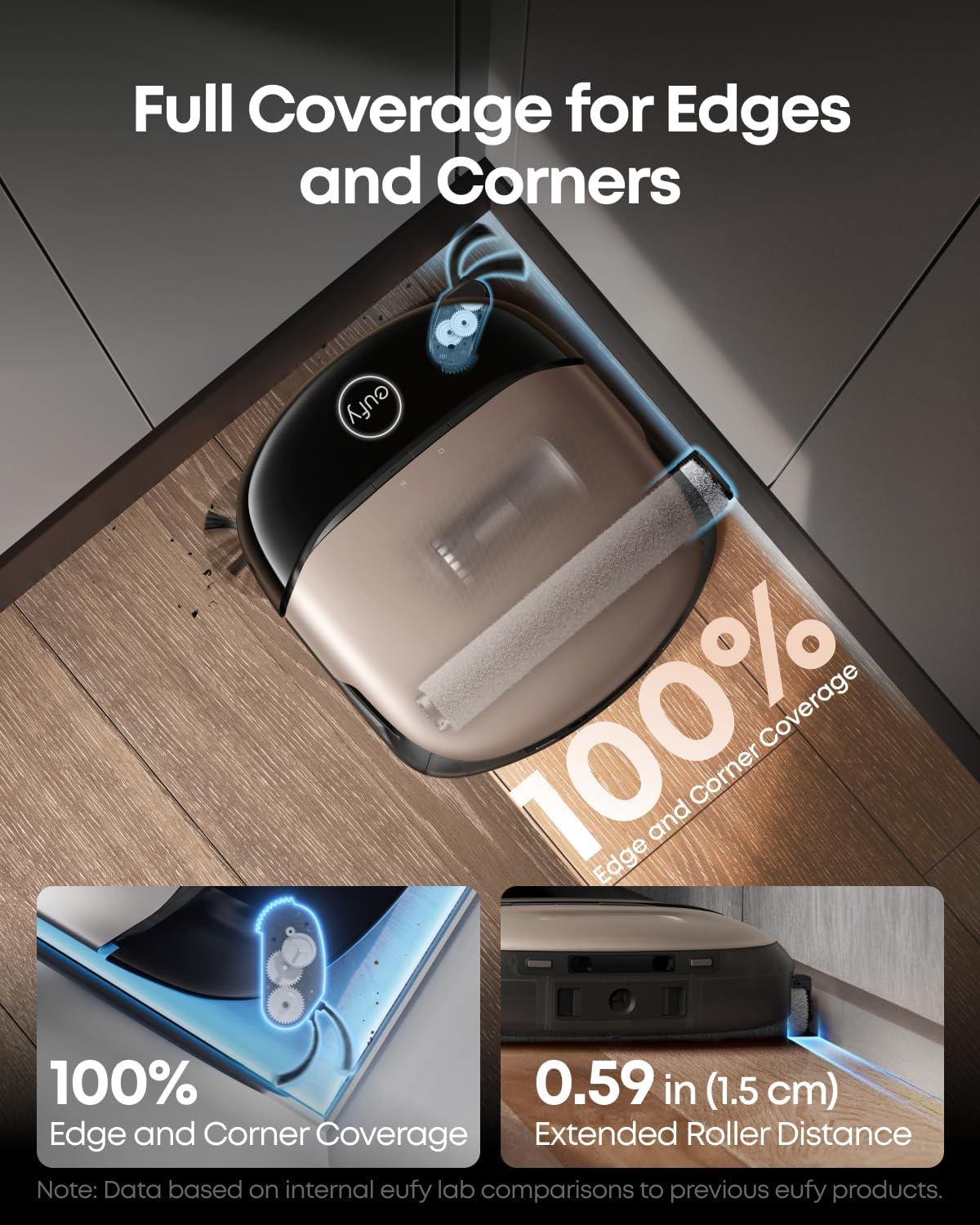 imageeufy Robot Vacuum Omni S2 and Mop Combo 9999 Germ Removal HydroJet 20 Always SelfCleaning Roller Mop 30000 Pa FadeFree Suction 5Layer Filtration 68Days Self Emptying Fragrance Diffuser